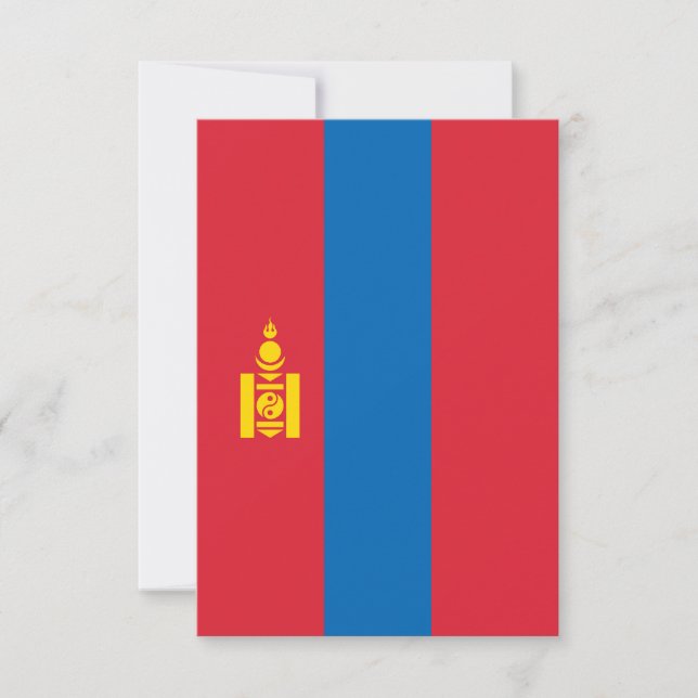 Mongolia flag dankeskarte (Vorderseite)
