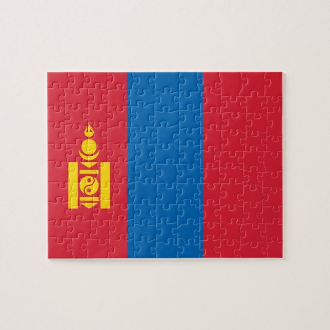 Mongolia flag puzzle (Horizontal)