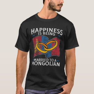Mongolische Ehe Mongolische Wurzeln Verheiratetes  T-Shirt