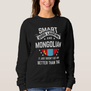 Mongolische Flagge Einheimischer Stolz Mongolei M Sweatshirt