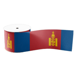 Mongolische Flagge & Mongolei - Reise, Urlaub/Spor Ripsband