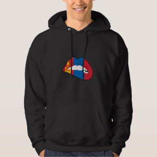 Mongolische Flagge Mongolischer Pride Lip Mongolei Hoodie