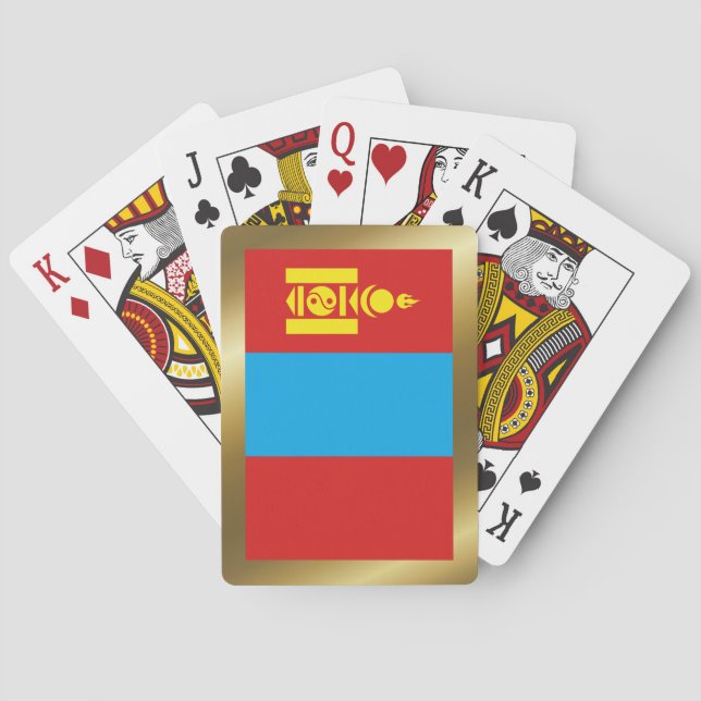 Mongolische Flagge Spielkarten (Rückseite)