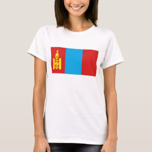 Mongolische Flagge x Karte T - Shirt