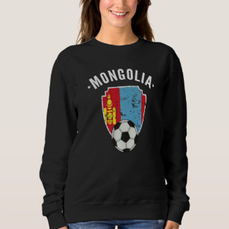Mongolische Fußball Mongolei Flaggenfalle Mongolei Sweatshirt