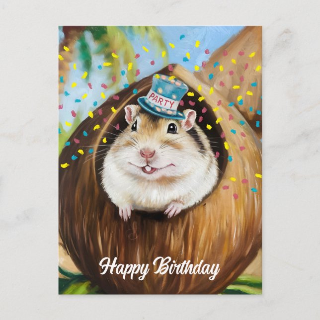 Mongolische Gerbil im Kokoshaus Postkarte (Vorderseite)