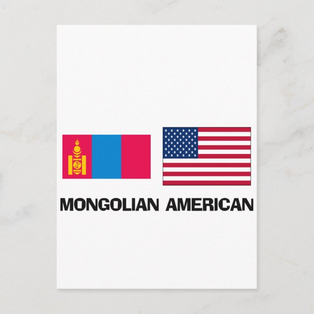 mongolischer Amerikaner Postkarte (Vorderseite)