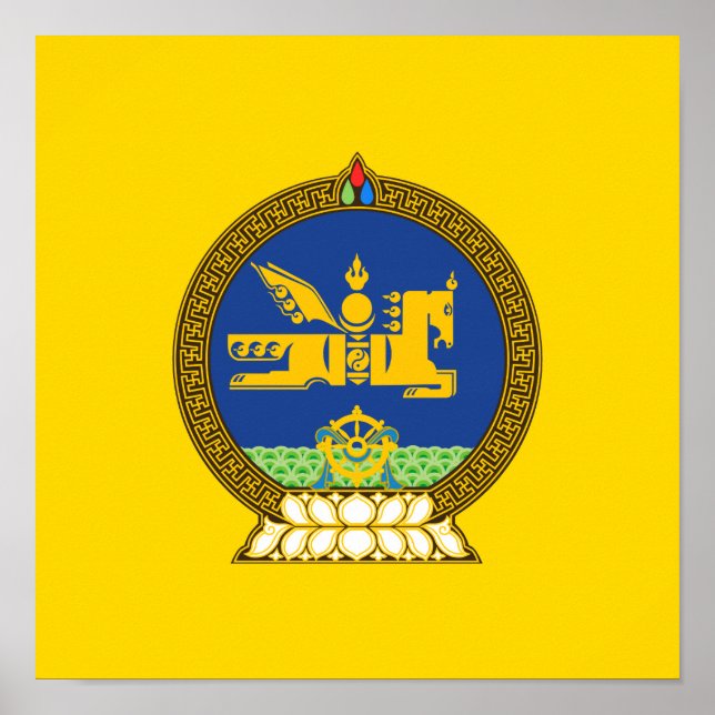 Mongolisches Emblem Poster (Vorne)