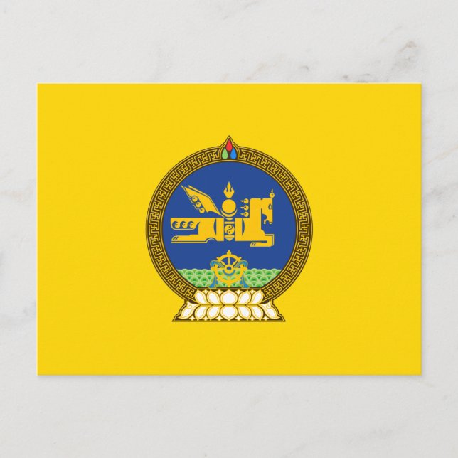 Mongolisches Emblem Postkarte (Vorderseite)