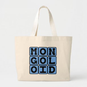 Mongoloid, beleidigender Begriff Jumbo Stoffbeutel