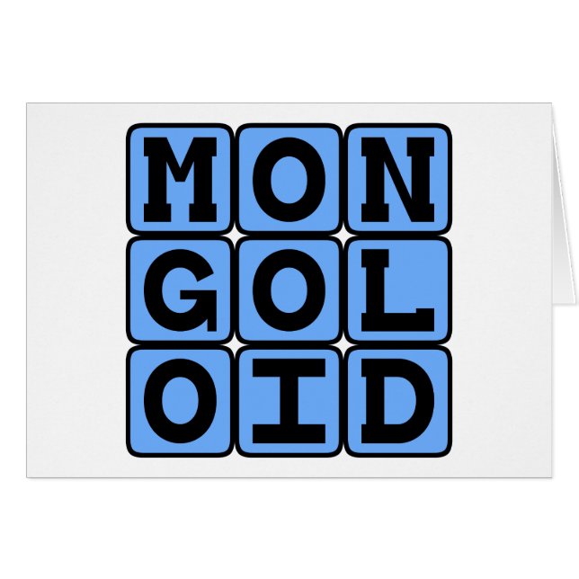 mongoloide, offensive Bezeichnung (Vorderseite (Horizontal))