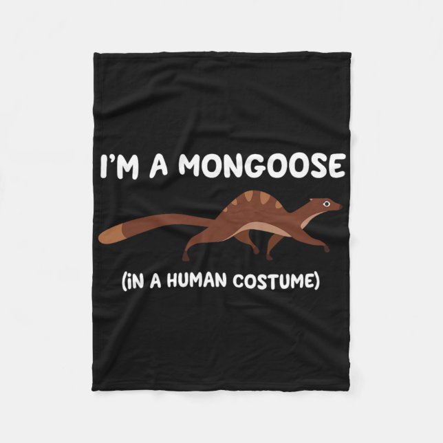 Mongoose Kostüm Witziges Halloween Grafik Fleecedecke (Vorderseite)