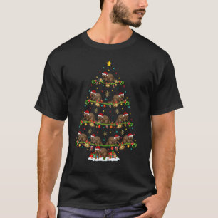 Mongoose Lights Xmas Santa Mongoose Christmas Tr T-Shirt