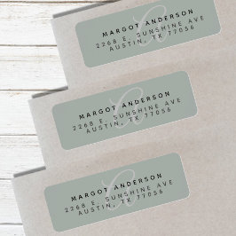 Mongoram Chic Stilvolle Script-Sage-Rücksendeadres