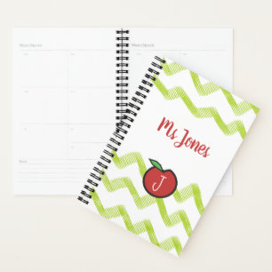 Mongram Apple Teacher Monatszeitplaner Planer