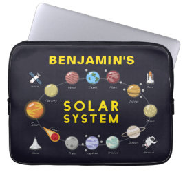 Mongram Astronautenkinder des Sonnensystems Cool Laptopschutzhülle