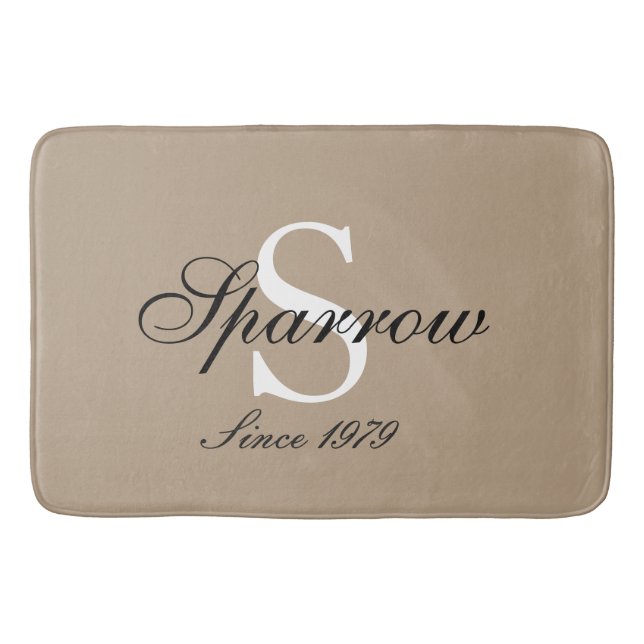 Mongram Badematte (Vorderseite)