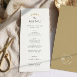 Mongram Celestial Wedding Menükarte<br><div class="desc">Verwandeln Sie Ihr Esserlebnis mit der "Gold Monogram Celestial Wedding Menu Card". Vor einer unberührten, weißen Kulisse bringen die goldenen himmlischen Elemente, begleitet von den stilvollen, leicht anpassbaren Initialen, eine Touch Zauber in Ihre Tischumgebung. Die Mondphasen, die in das Design integriert sind, erhöhen das kulinarische Erlebnis und symbolisieren die abwechslungsreichen...</div>