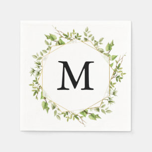 Mongram Cocktail Napkin Serviette