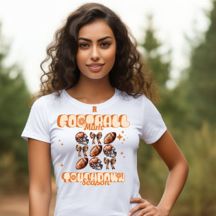 Mongram Football Mama Touchdown Saison T-Shirt