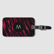Mongram Gepäckanhänger Burgundy Tiger Stripes