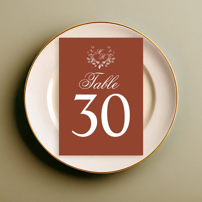 Mongram Motif von Burgundy Wedding Tischnummer (Von Creator hochgeladen)