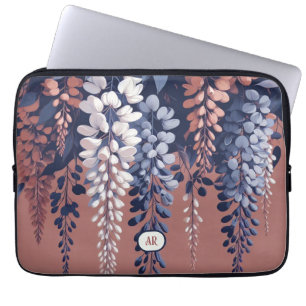 Mongram Navy Rose Wisteria Elegance Laptopschutzhülle