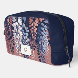 Mongram Navy Rose Wisteria Elegance Waschbeutel