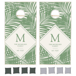 Mongram Palm Pattern der tropischen Strandfamilie