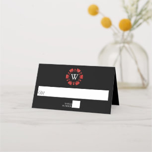 Mongram Poker Mongram Casino Hochzeit von Red Glit Platzkarte