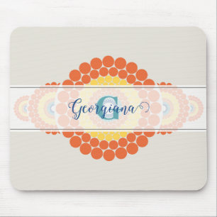 Mongram Radiant Aegean Summer Ornamental Mandala Mousepad