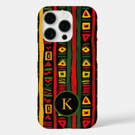 Mongram Red Green Yellow Black History Montag iPhone 16 Pro Hülle