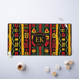 Mongram Red Green Yellow Black History Montag Schreibtischunterlage