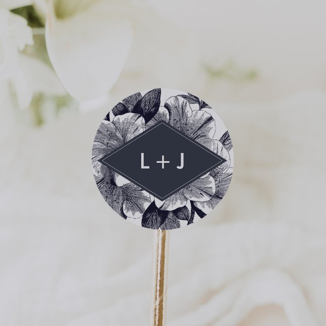 Mongram Runder Aufkleber (Von Creator hochgeladen)