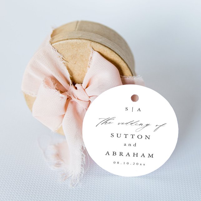 Mongram Script Hochzeit Geschenkanhänger (Von Creator hochgeladen)