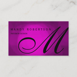 Mongram Trend Interior Designer Business Card Visitenkarte