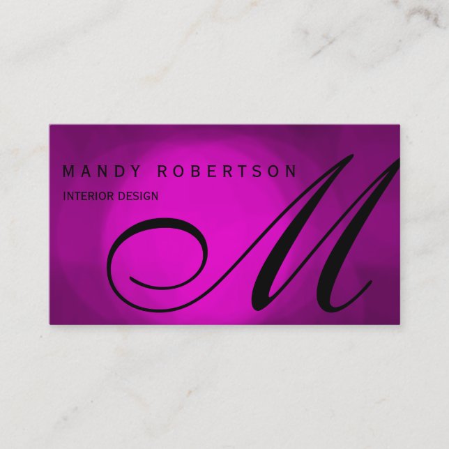 Mongram Trend Interior Designer Business Card Visitenkarte (Vorderseite)