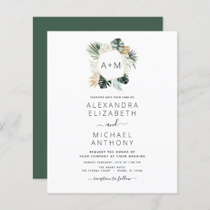 Mongram Tropical Emerald Green Wedding