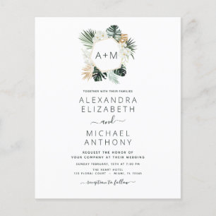 Mongram Tropical Emerald Green Wedding Fly Flyer