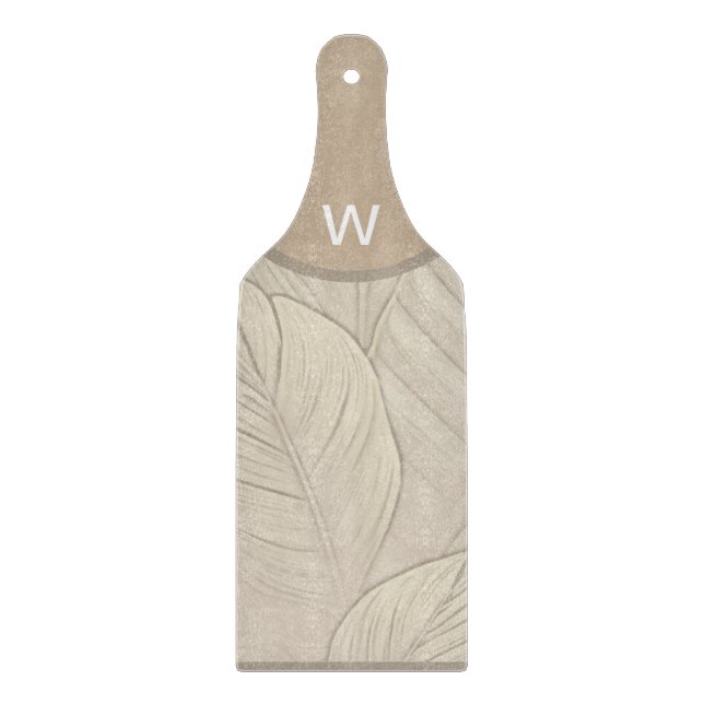 Mongram Tropical Glass Cutting Board Paddel Schneidebrett (Vorderseite)