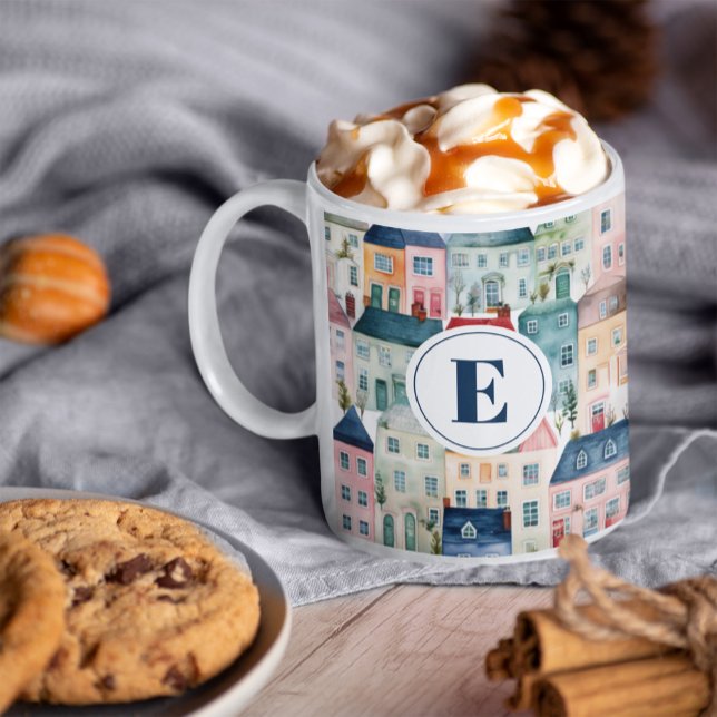 Mongram Weihnachtsfeiertage Kaffeetasse (Von Creator hochgeladen)