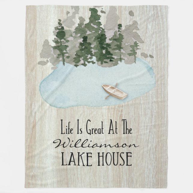 Mongramm für die Vermietung von Ferienhäusern Fleecedecke (Vorderseite)