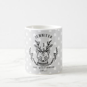 Mongramm für Festtage-Holzfuchs-Ätzer Kaffeetasse