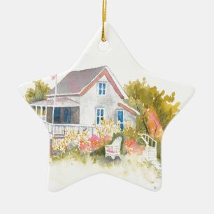 Monhegan Hütte J Kilburn Keramikornament