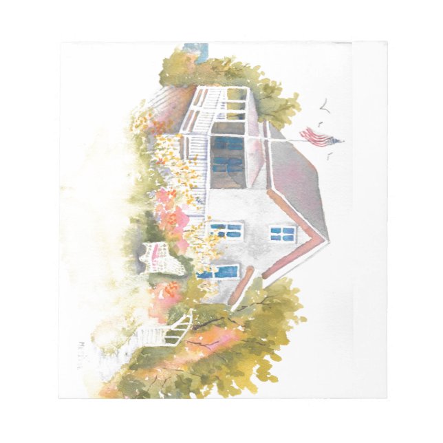 Monhegan Hütte J Kilburn Notizblock (Vorderseite)