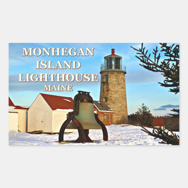 Monhegan Island Lighthouse, Maine Stickers (Vorderseite)
