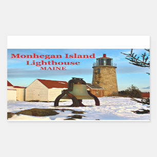 Monhegan Island Lighthouse, Maine Stickers