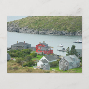 Monhegan Island Time Maine Coastal Fun Harbor PC  Feiertagspostkarte