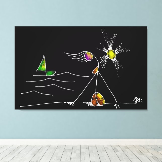 MONICA AND SUNSET  LEINWANDDRUCK (Insitu (Holzboden))