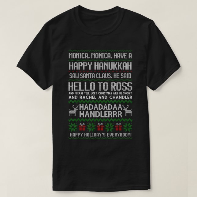 Monica haben einen glücklichen Hanukkah Phoebes We T-Shirt (Design vorne)